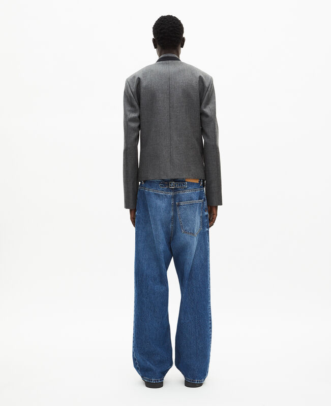 The Kooples HOMME DARK GREY veste style officier en laine grise