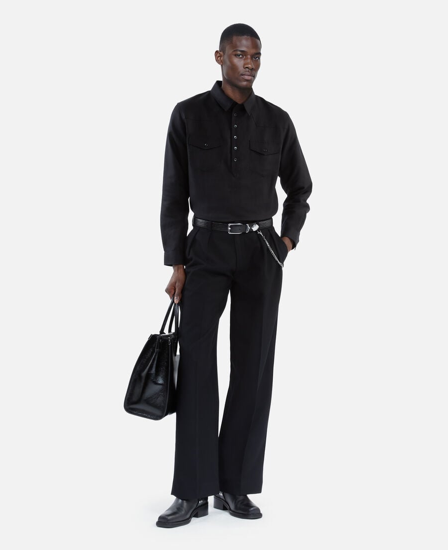 The Kooples MEN BLACK black polo shirt