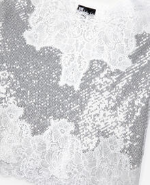 The Kooples FEMME SILVER caraco à sequins et dentelle argenté