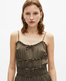 The Kooples FEMME KAKI STONE robe courte avec nœuds kaki