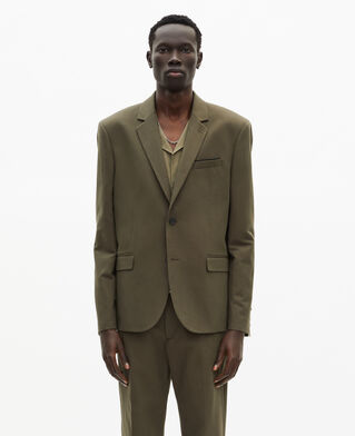 The Kooples HOMME KAKI veste de costume en coton - lin kaki