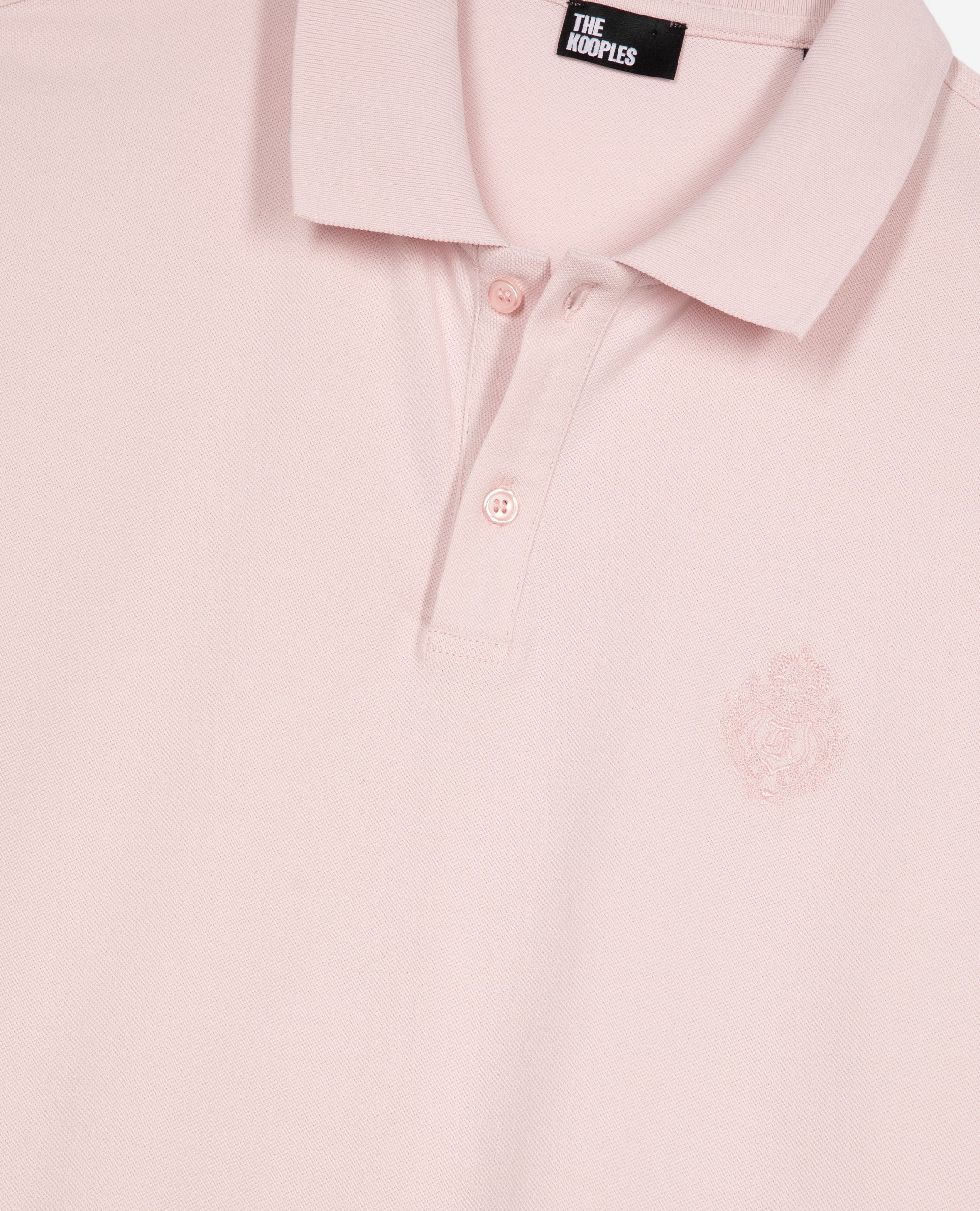 Polo en piqué col classique rose pâle, LILA, hi-res image number null