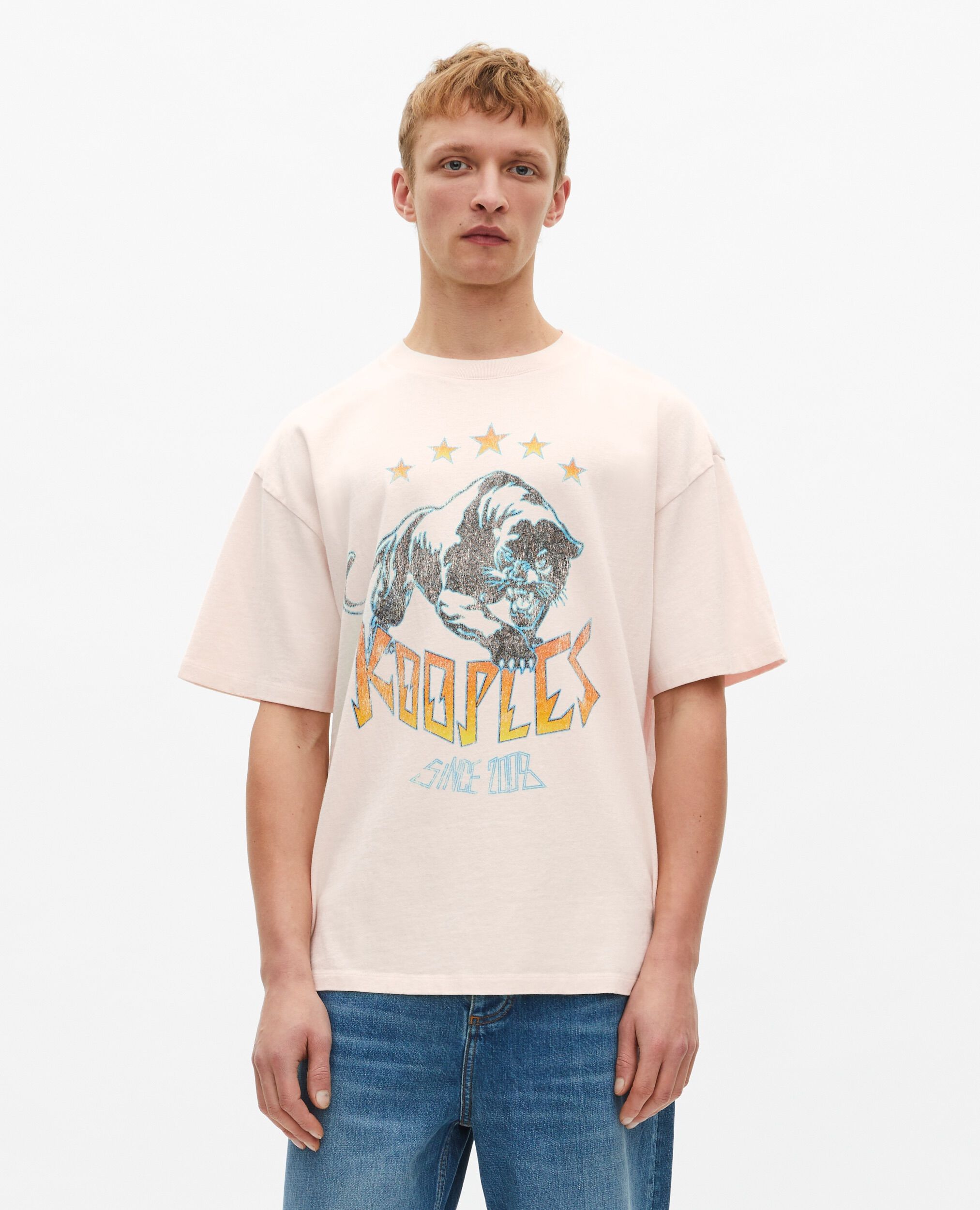 T-shirt avec sérigraphie beige, ECRU, hi-res image number null