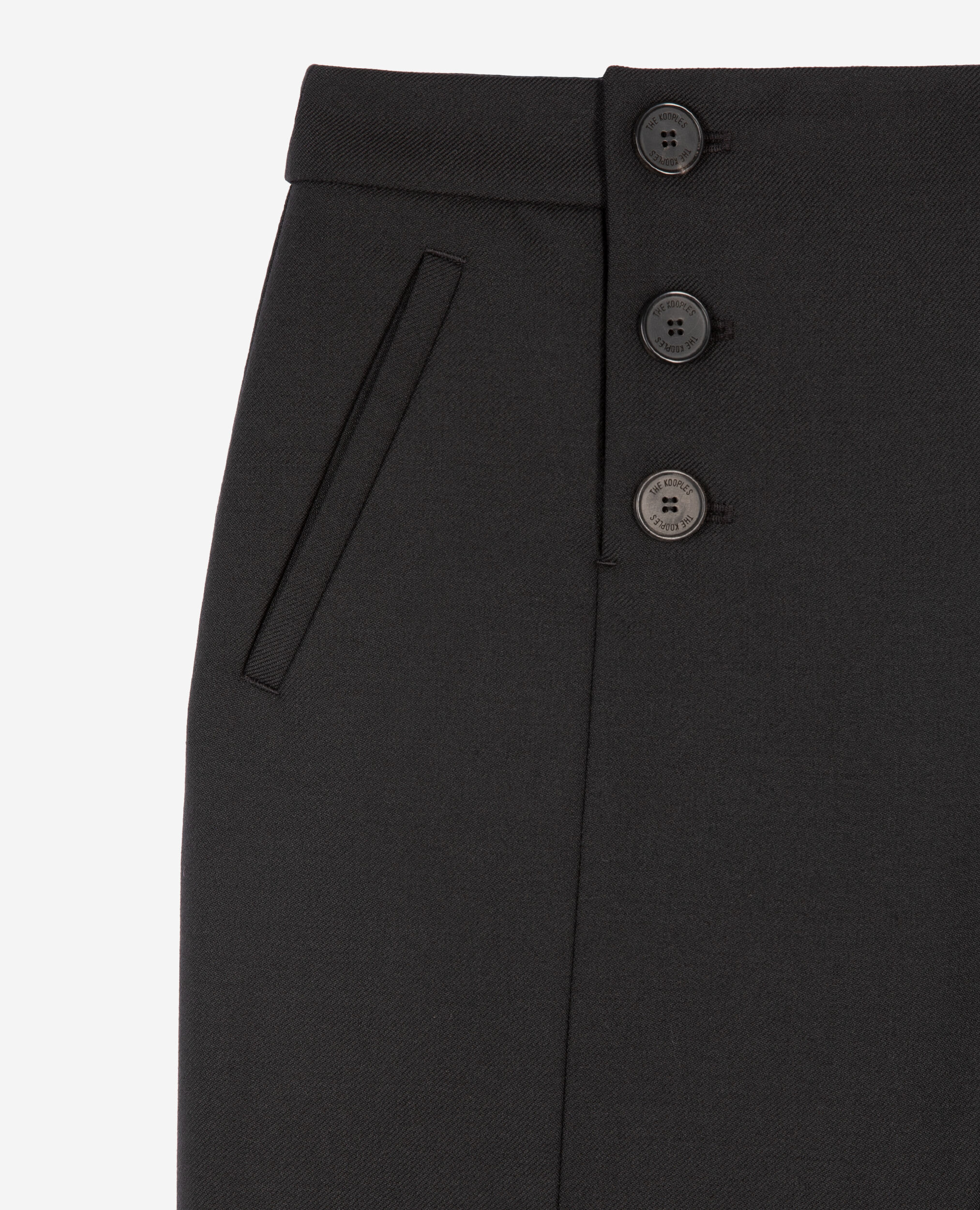Pantalon flare noir, BLACK, hi-res image number null