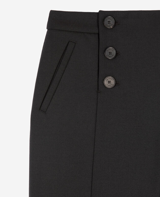 The Kooples FEMME BLACK pantalon flare noir