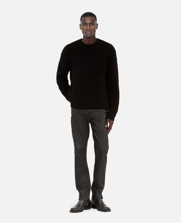 The Kooples HOMME BLACK STONE pull en laine et mohair noir