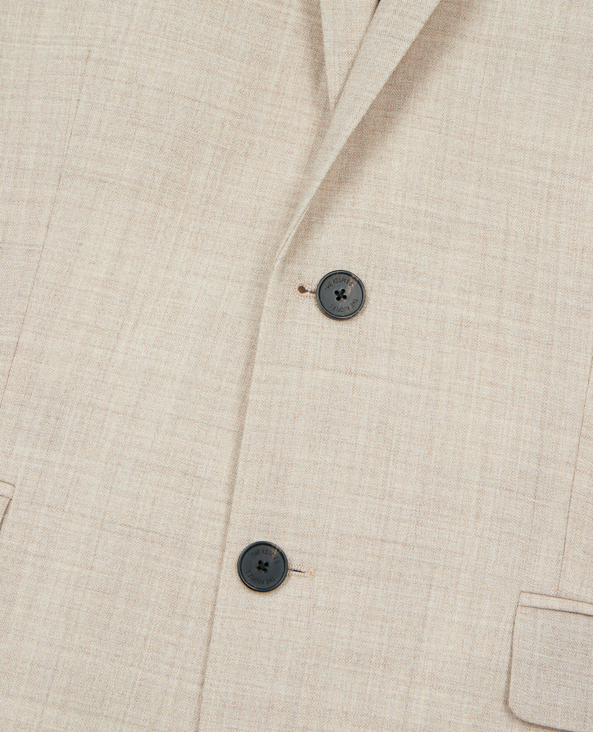 Veste de costume en laine coupe ajustée beige, BEIGE, hi-res image number null