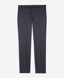 The Kooples HOMME BLUE pantalon de costume à rayures bleu