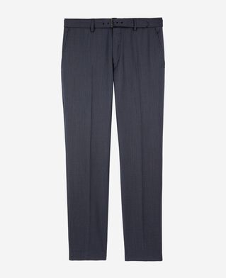The Kooples HOMME BLUE pantalon de costume à rayures bleu