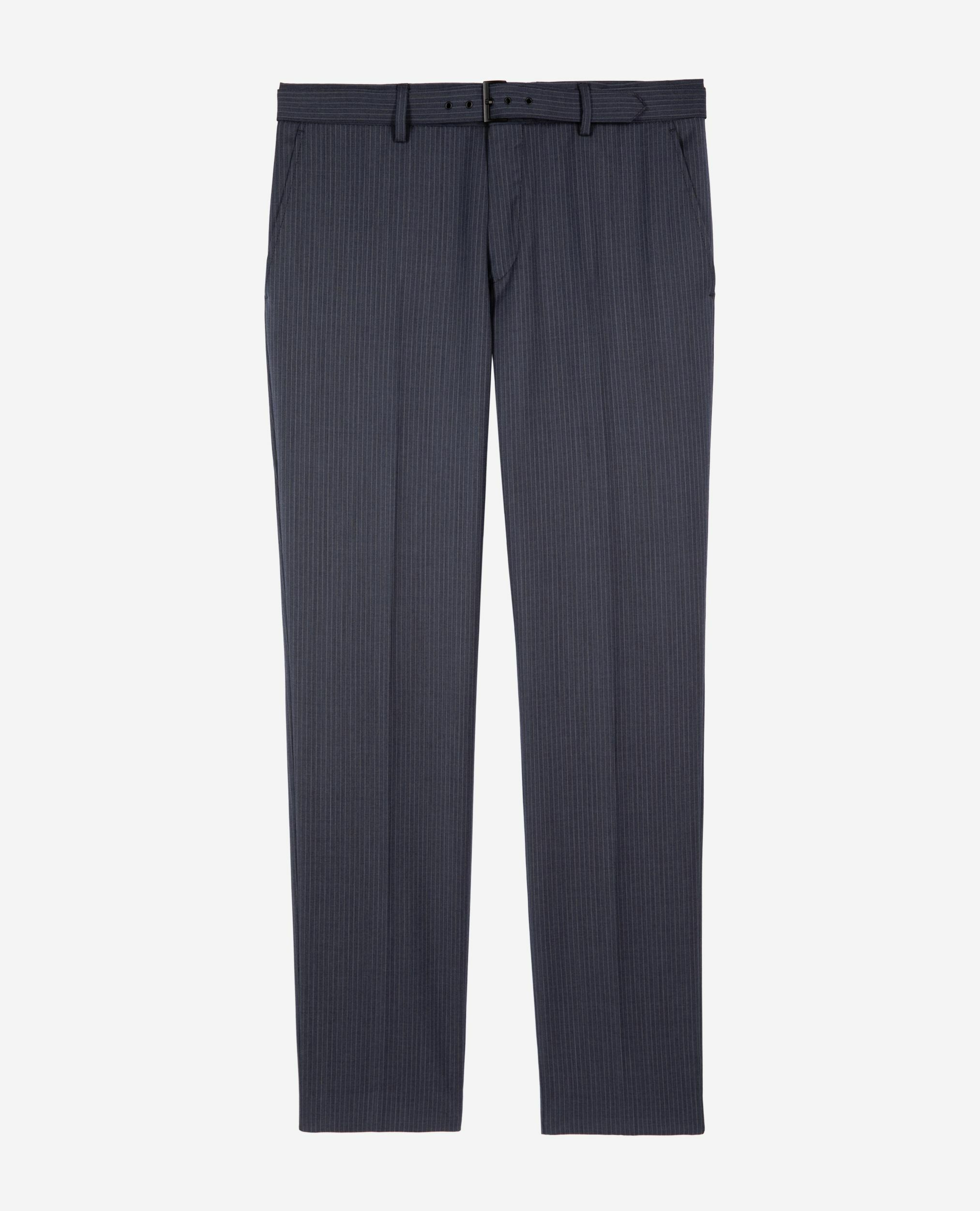 Pantalon de costume à rayures bleu, BLUE, hi-res image number null
