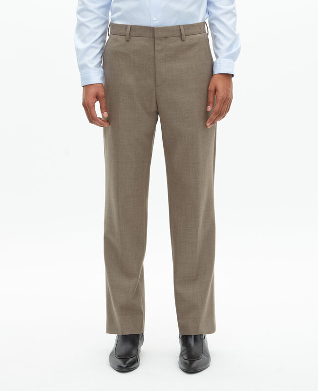 The Kooples HOMME BEIGE MELANGE pantalon de costume en laine beige