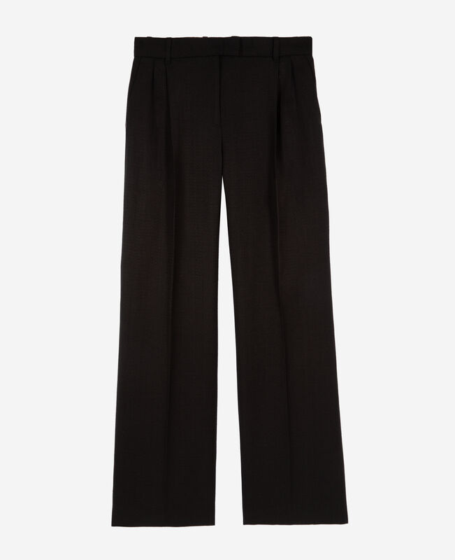 The Kooples FEMME BLACK pantalon tailleur large noir