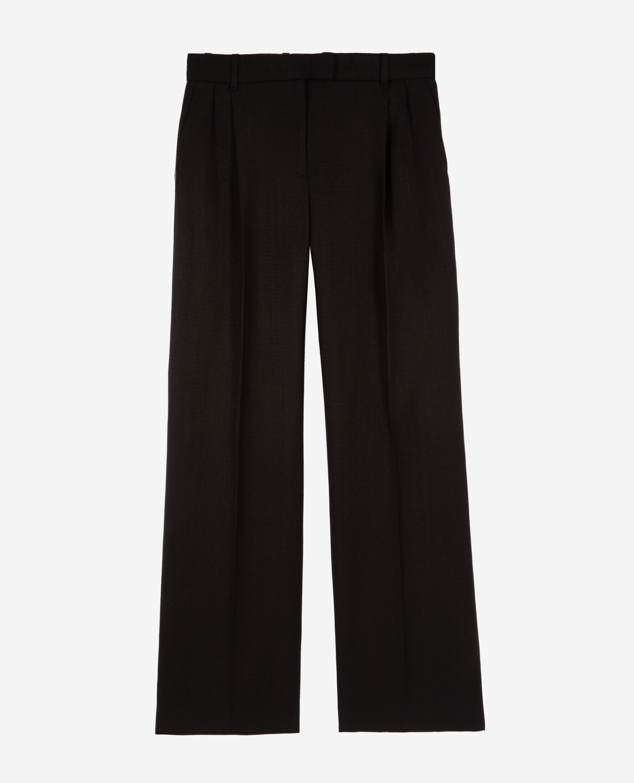 Pantalon tailleur large noir, BLACK, hi-res image number null