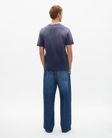 The Kooples HOMME DARK NAVY t-shirt avec logo délavé bleu marine