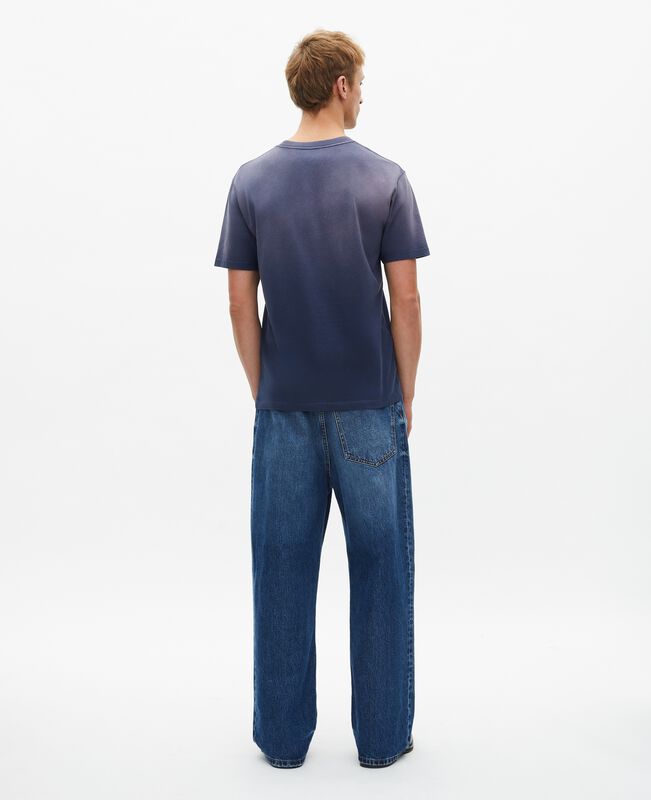 The Kooples HOMME DARK NAVY t-shirt avec logo délavé bleu marine