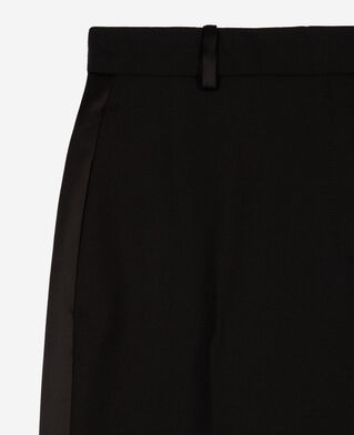 The Kooples WOMEN BLACK black wide-leg tuxedo pants