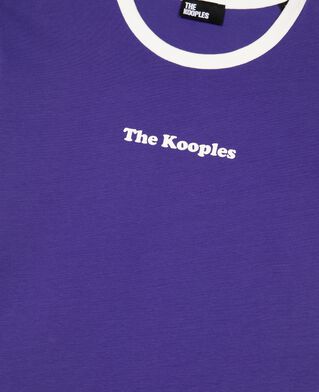 The Kooples FEMME ELECTRIC BLUE t-shirt avec sérigraphie violet