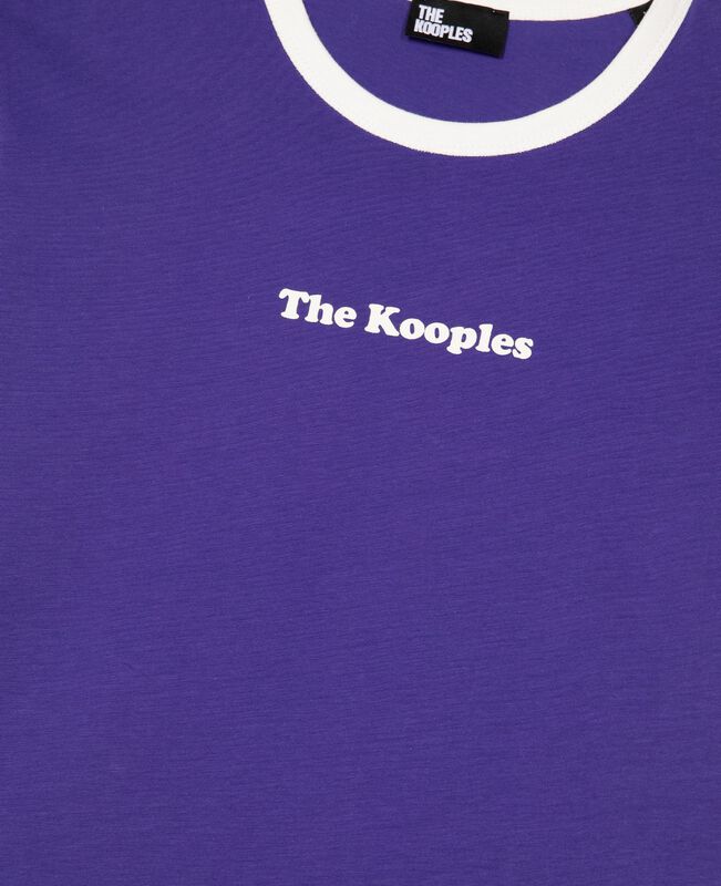 The Kooples FEMME ELECTRIC BLUE t-shirt avec sérigraphie violet