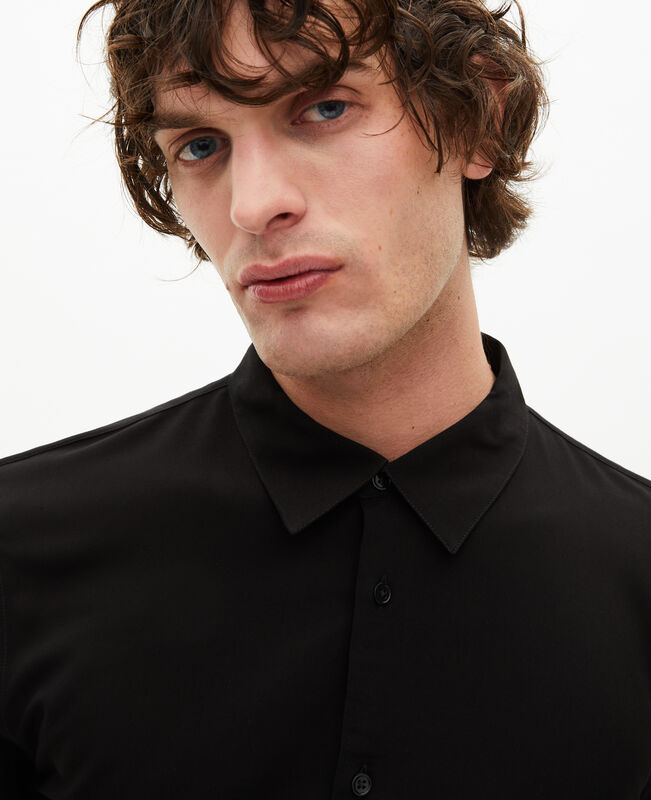 The Kooples HOMME BLACK chemise noire avec broderie