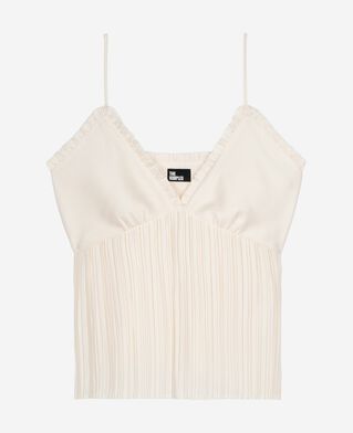 The Kooples FEMME ECRU caraco plissé ecru