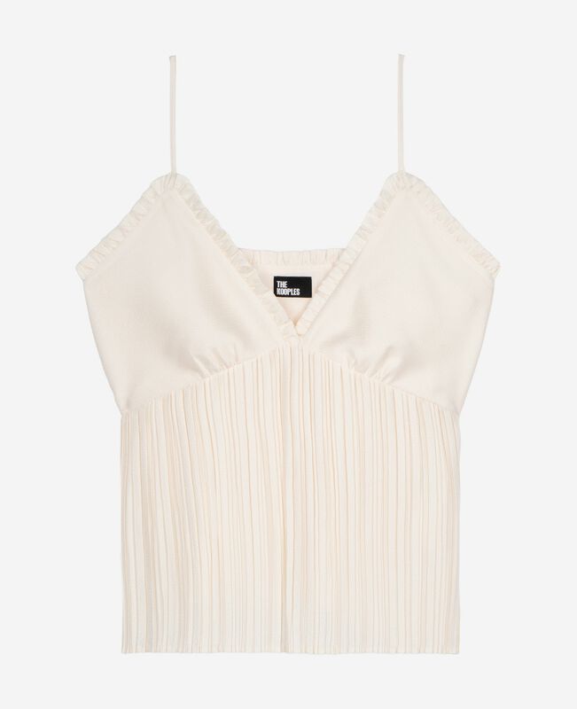 The Kooples FEMME ECRU caraco plissé ecru