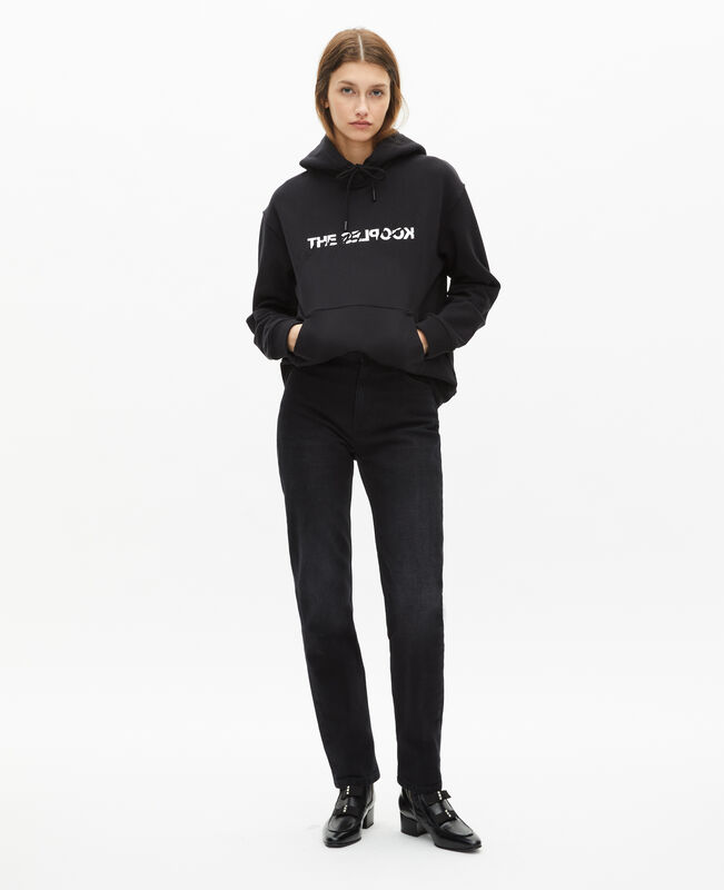 The Kooples FEMME BLACK sweatshirt à capuche what is avec strass noir