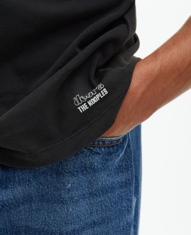 The Kooples MIXTE BLACK WASHED t-shirt mixte the doors x the kooples noir délavé