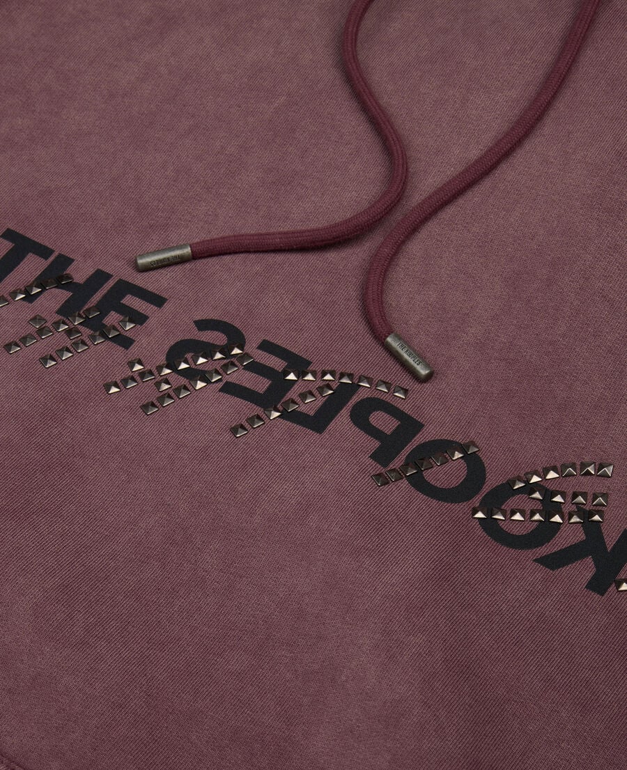 The Kooples HOMME FIGUE sweatshirt à capuche what is bordeaux