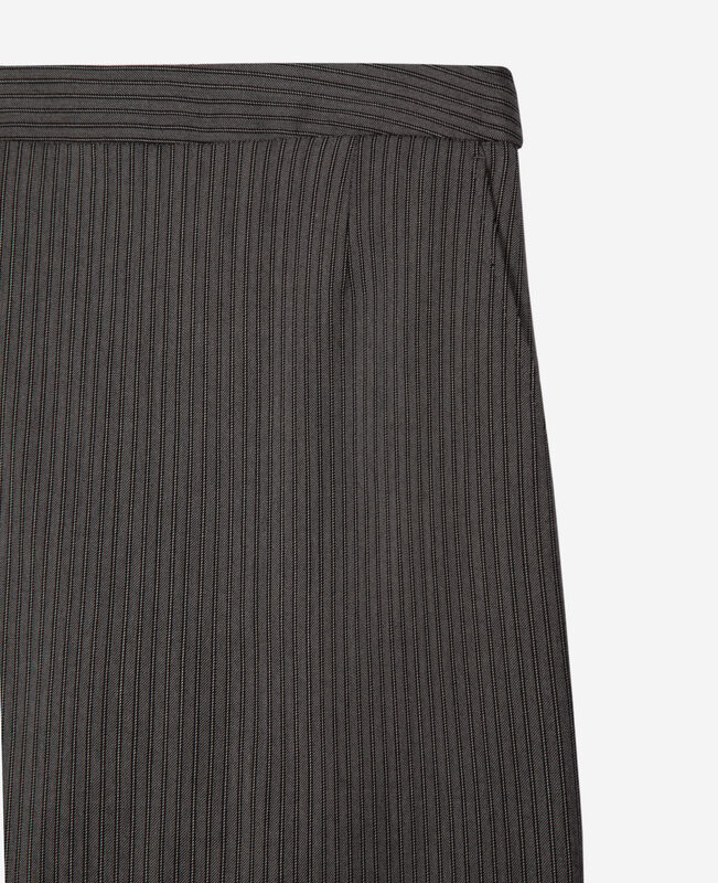 The Kooples FEMME DARK GREY jupe courte à rayures grise