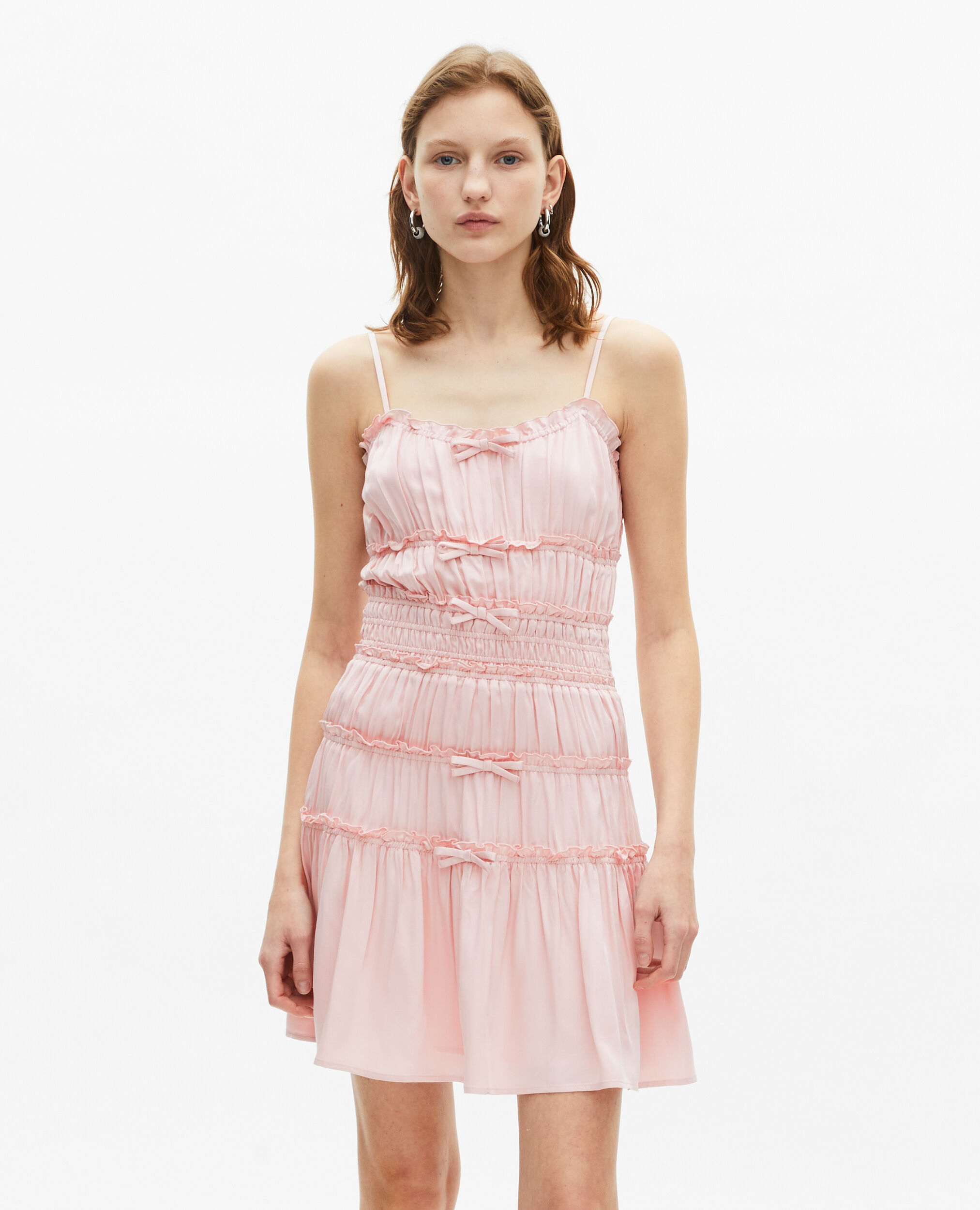 Robe courte avec nœuds lilas, LILA, hi-res image number null