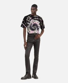 The Kooples HOMME BLACK pantalon slim en cuir noir