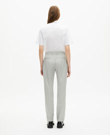 The Kooples FEMME BEIGE pantalon tailleur ajusté gris clair