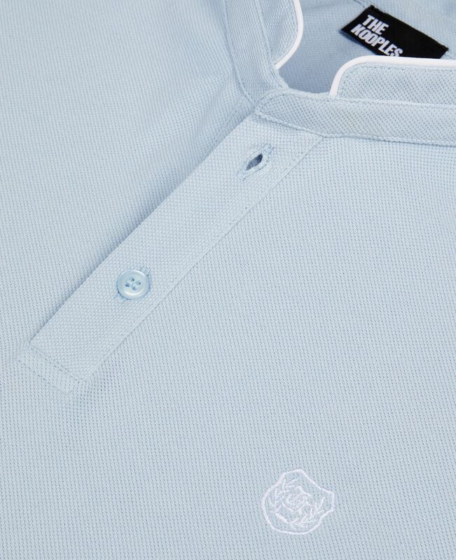 The Kooples HOMME BLUE polo en coton piqué bleu clair