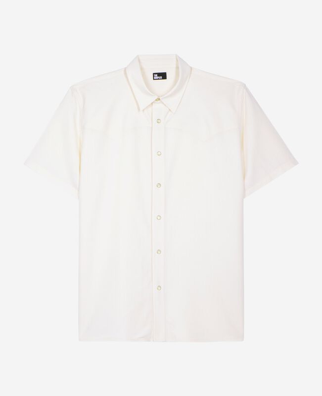 The Kooples HOMME ECRU chemise manches courtes blanche