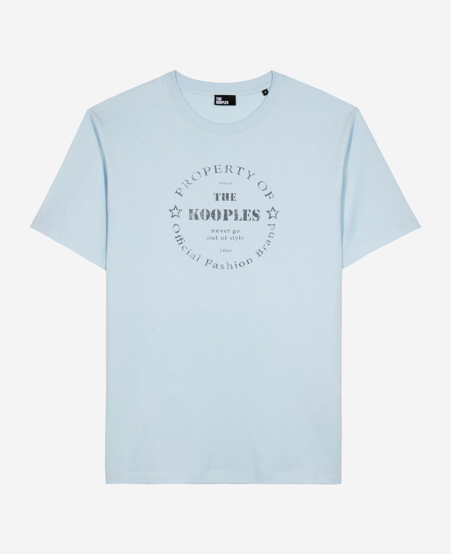 The Kooples HOMME BABY BLUE t-shirt avec sérigraphie bleu clair
