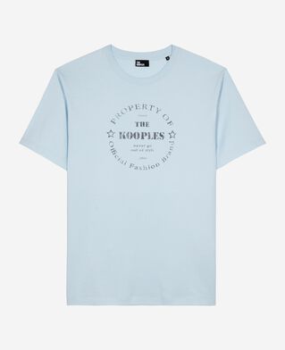 The Kooples HOMME BABY BLUE t-shirt avec sérigraphie bleu clair