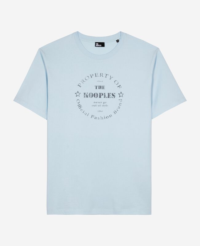 The Kooples HOMME BABY BLUE t-shirt avec sérigraphie bleu clair