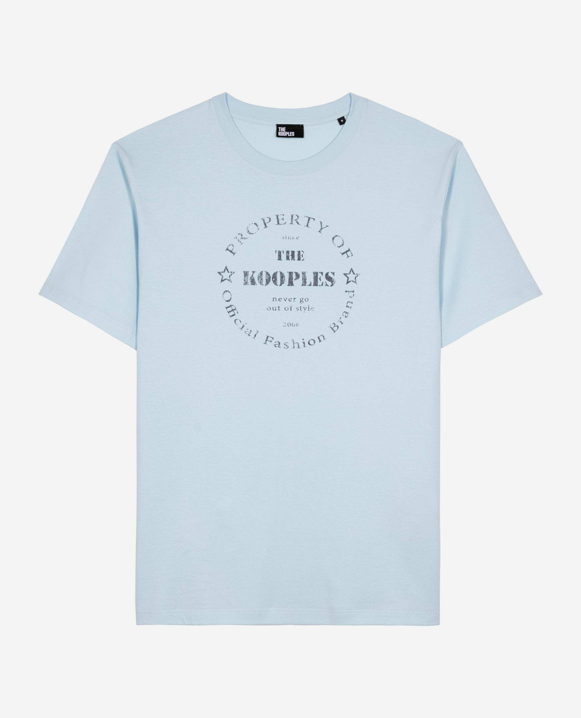 T-shirt avec sérigraphie bleu clair, BABY BLUE, hi-res image number null