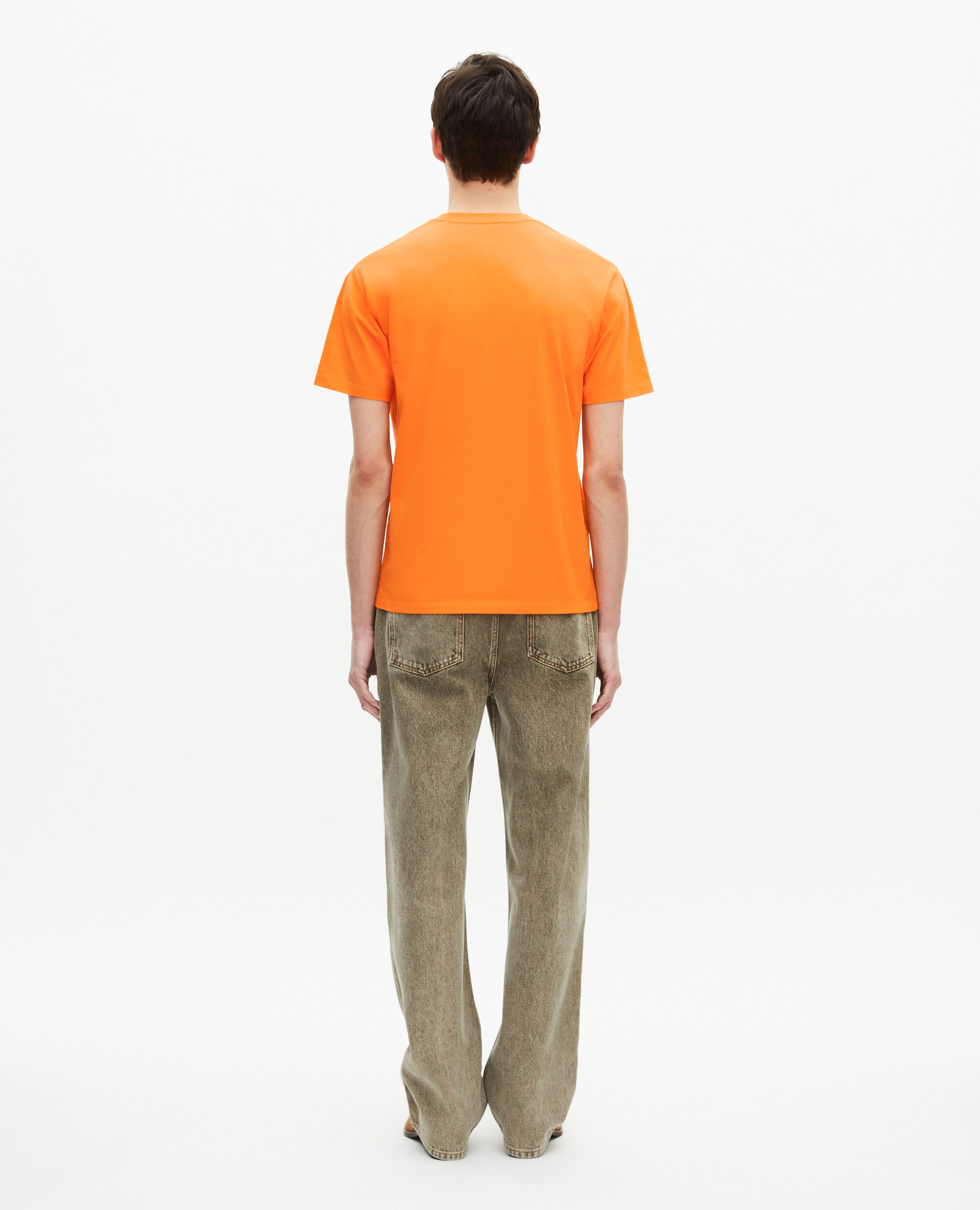 T-shirt avec sérigraphie logo orange, ORANGE, hi-res image number null