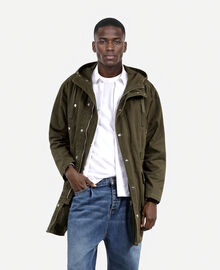 The Kooples HOMME KAKI parka à capuche kaki
