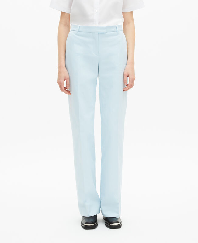 The Kooples FEMME LIGHT BLUE pantalon costume en coton bleu