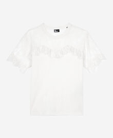 The Kooples FEMME ECRU t-shirt avec dentelle écru