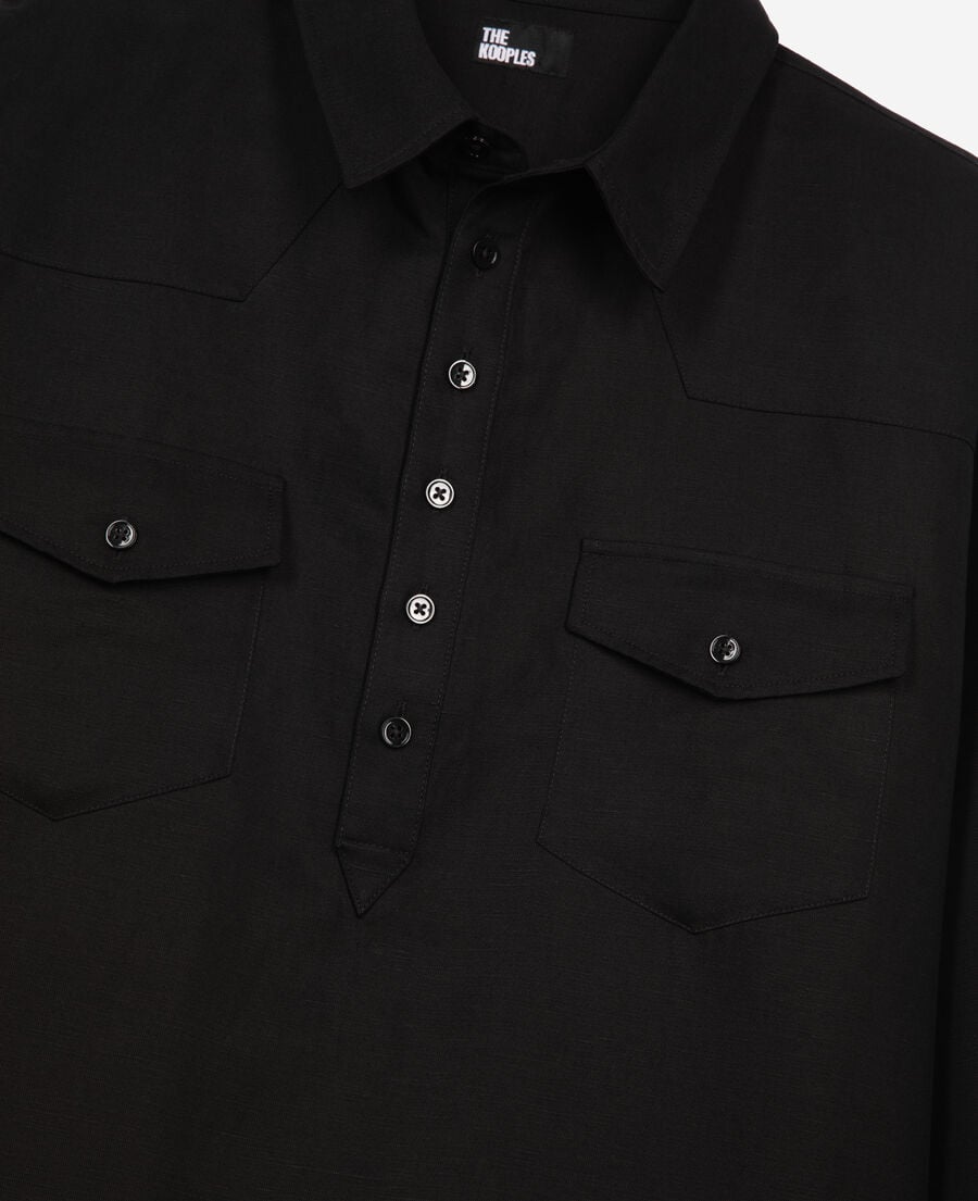The Kooples MEN BLACK black polo shirt