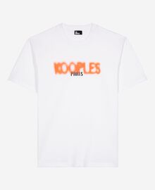 The Kooples HOMME WHITE t-shirt avec sérigraphie tag blanc