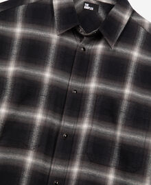 The Kooples HOMME BLACK GREY WHITE chemise à carreaux noire