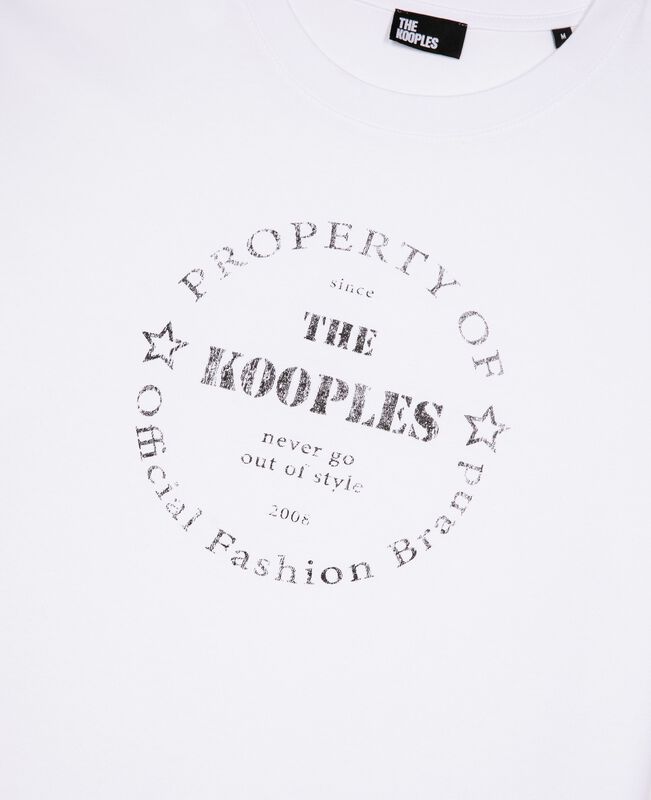 The Kooples HOMME WHITE t-shirt avec sérigraphie blanc