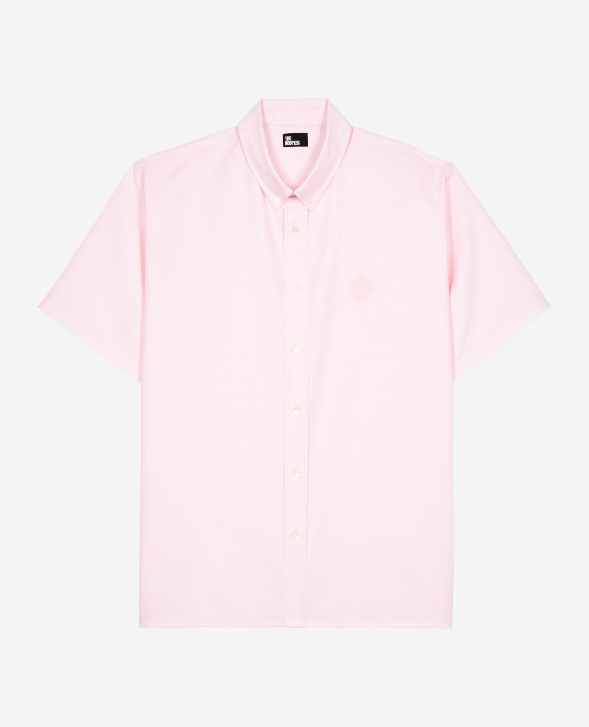 Chemise manches courtes avec blason rose, PALE PINK, hi-res image number null