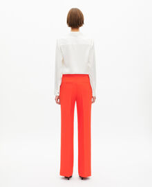 The Kooples FEMME ORANGE pantalon tailleur orange en crêpe
