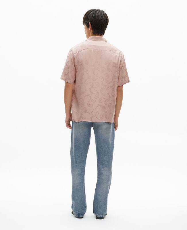 The Kooples HOMME LILA chemise manches courtes en jacquard rose