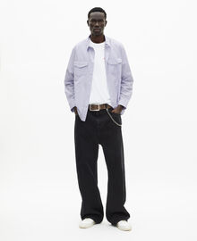 The Kooples HOMME BLUE WHITE chemise à rayures bleue 
